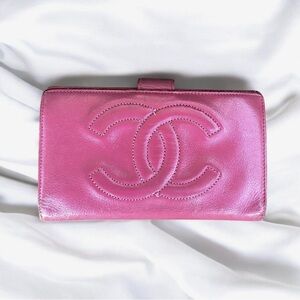 💖Chanel Pink Long Wallet-heavy wear